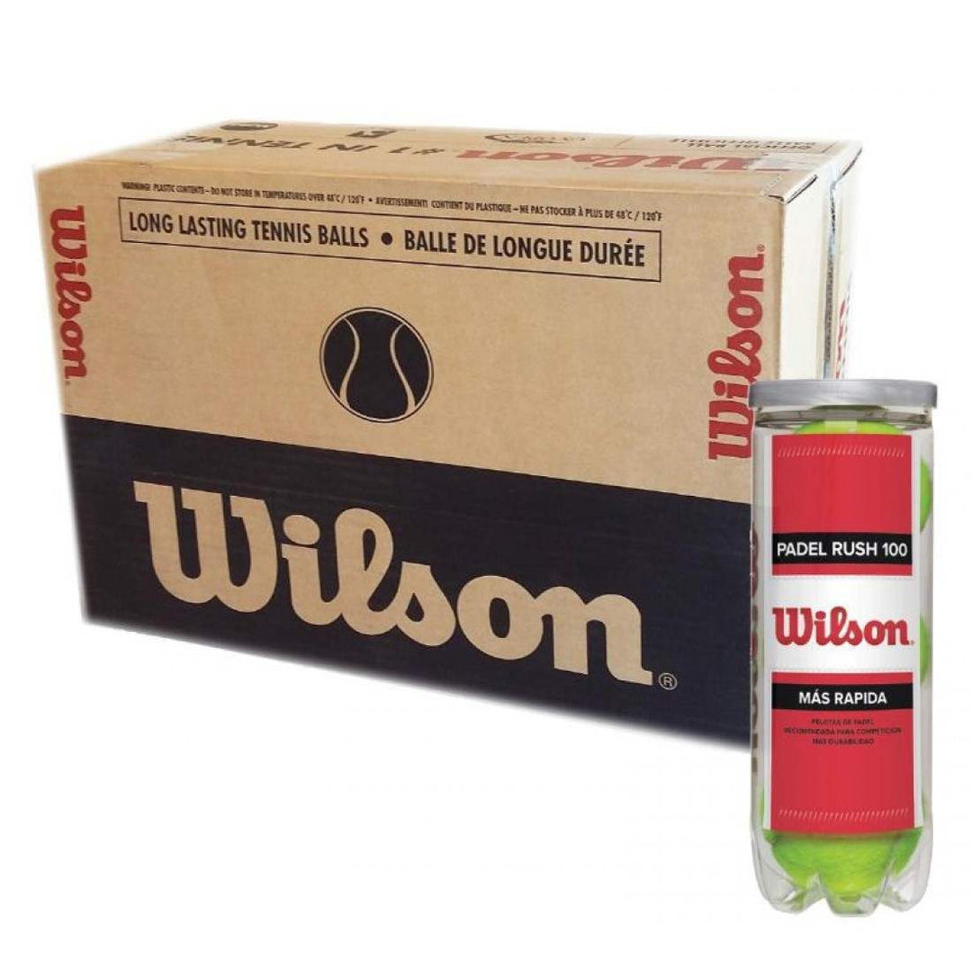 Cajon 72 Pelotas - 24 Botes de 3 uds - Wilson Rush 100 | Wilson