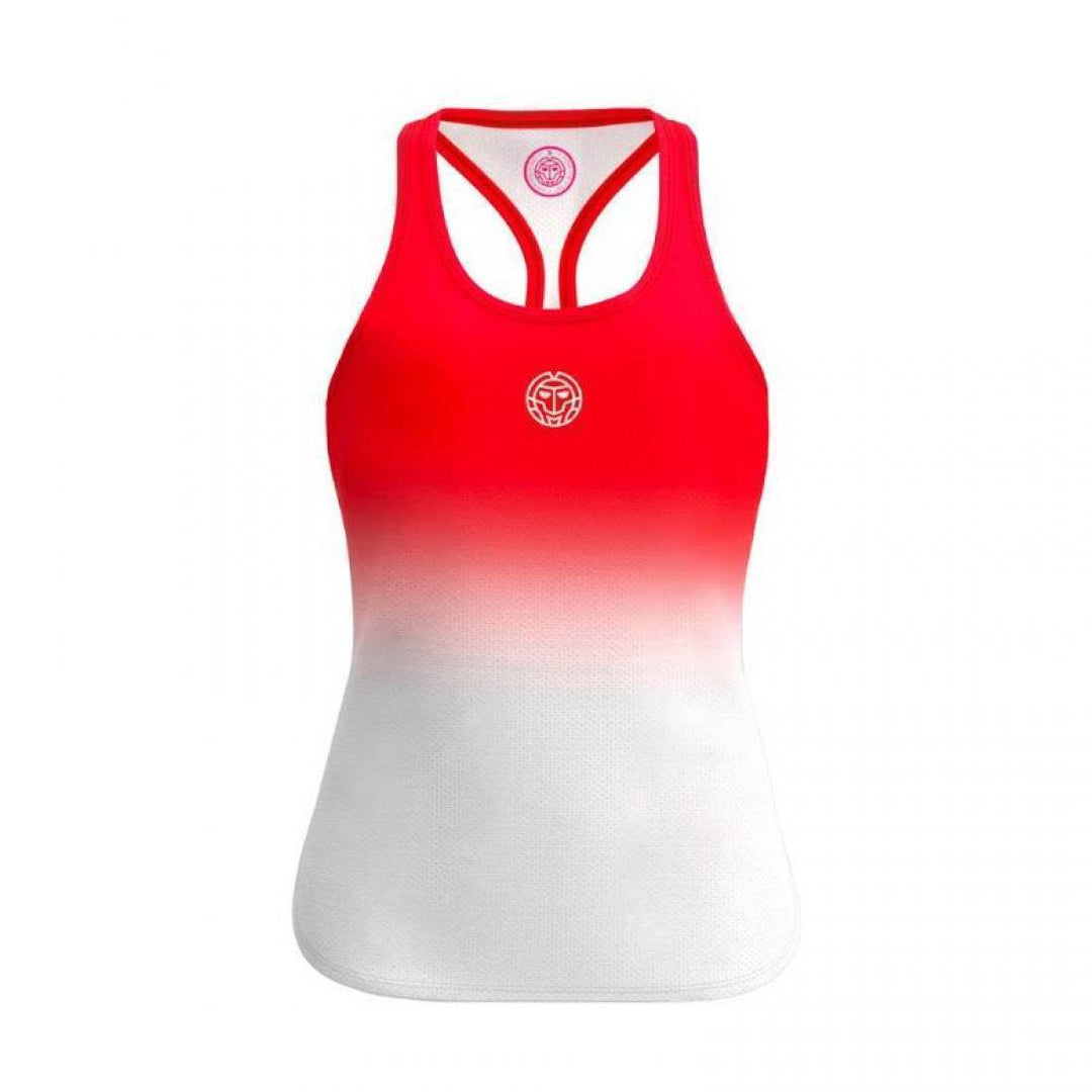 Camiseta Bidi Badu Crew Gradiant Rojo Blanco Mujer | BIDI BADU
