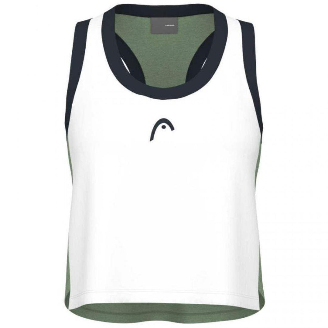 Camiseta Head Play Crop Top Blanco Verde Mujer | Head