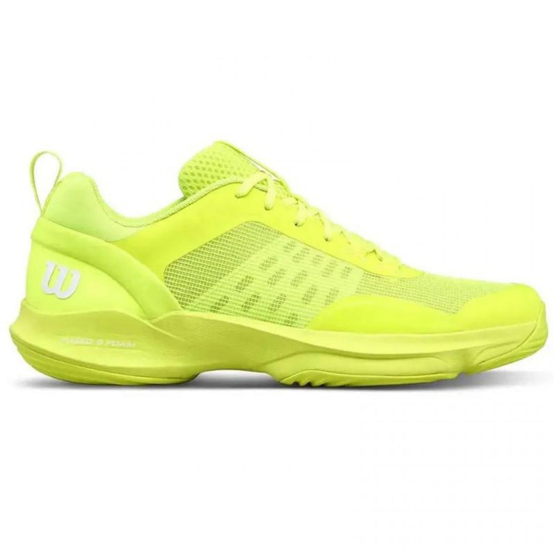 Zapatillas Wilson Hurakn Pro V2 Amarillo Fluor Blanco Mujer