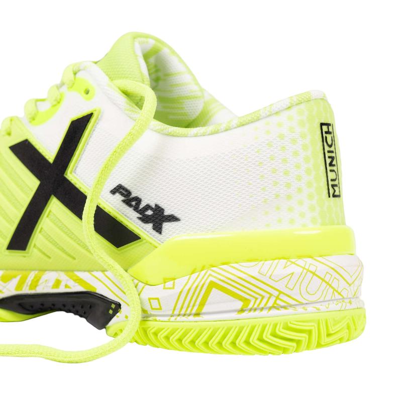 Zapatillas de Padel Munich Padx 62 Amarillo Fluor Blanco