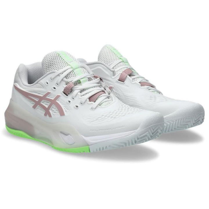 Zapatillas de Padel Asics Gel Resolution X Clay Blanco Rosa Morganita Mujer