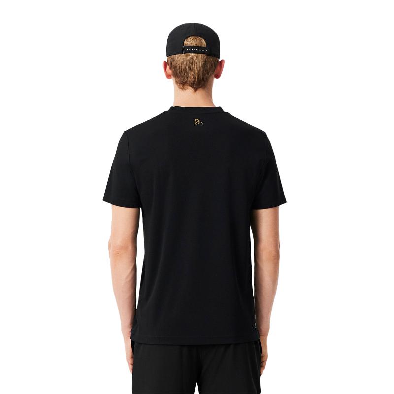 Camiseta Lacoste Novak Djokovic Ultra Dry Negro