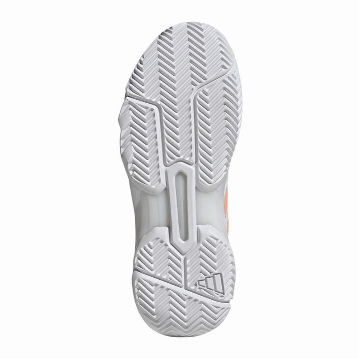 Zapatillas de Padel Adidas CourtJam Control 3 Blanco Naranja Mujer