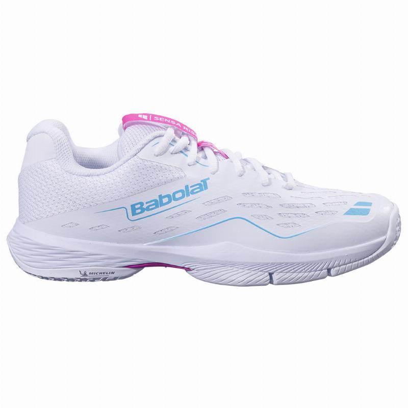 Zapatillas de Pádel de Pádel Babolat Sensa Rise Blanco Rosa Mujer