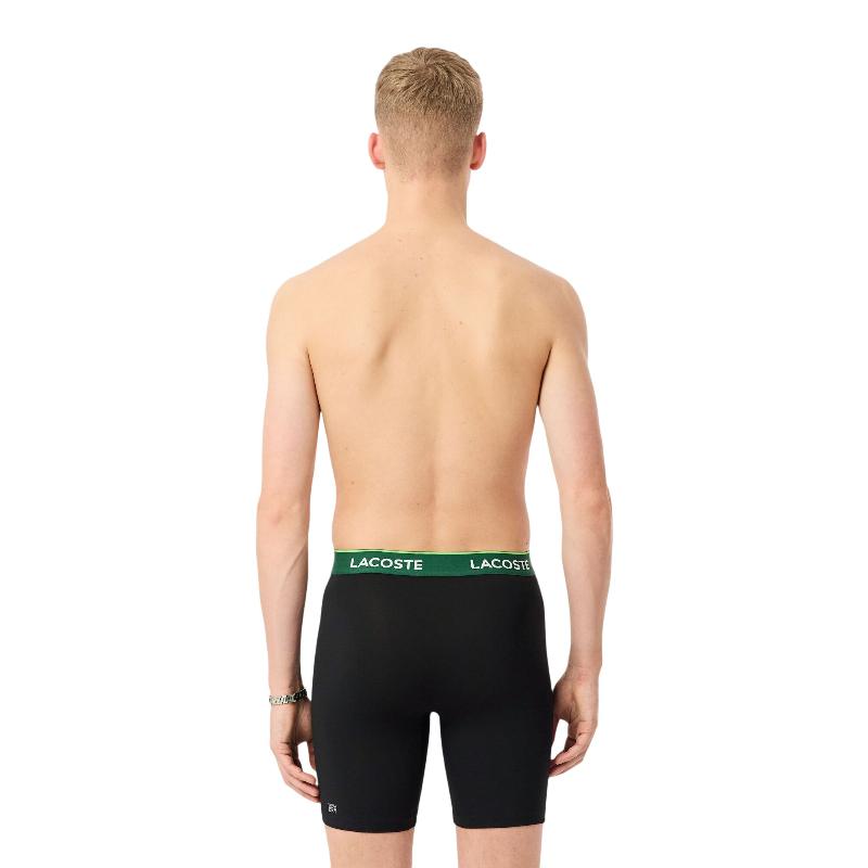 Boxers Lacoste Negro Verde 3 Unidades