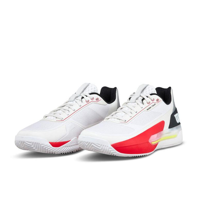 Zapatillas de Padel Wilson Rush Tour 5 Clay Blanco Negro Rojo