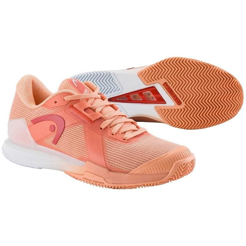 Zapatillas de Pádel de Pádel Head Sprint Pro 4.0 Clay Coral Blanco Mujer
