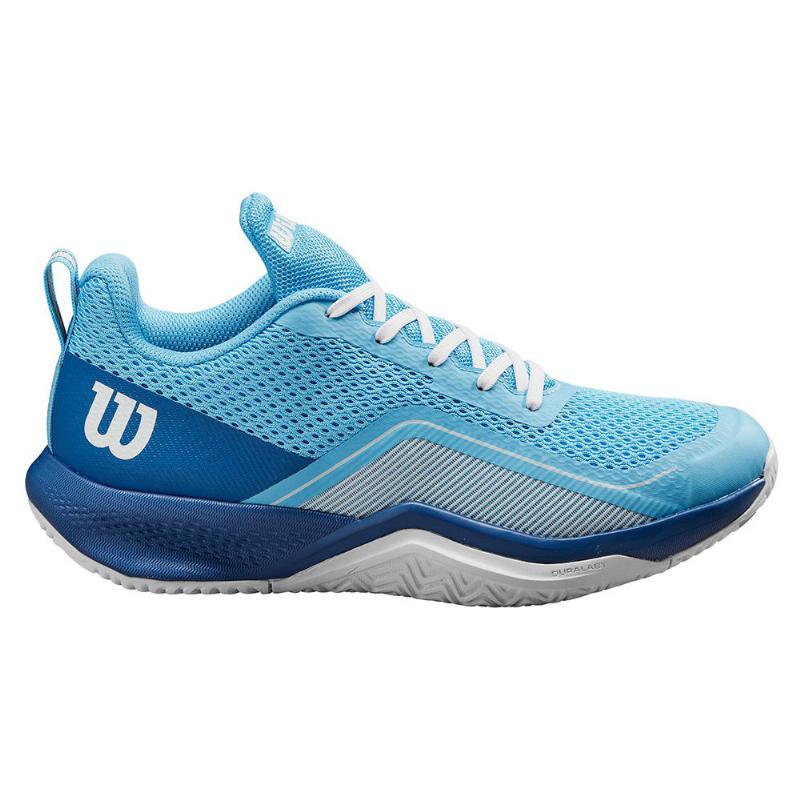 Zapatillas de Padel Wilson Rush Pro Lite Azul Royal Cielo Blanco Mujer
