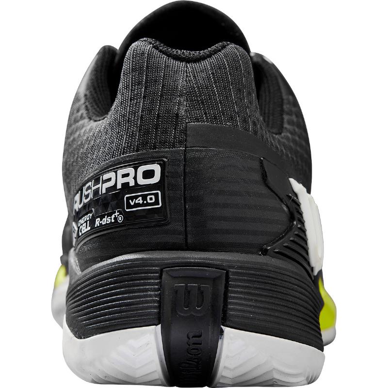 Zapatillas de Pádel de Pádel Wilson Rush Pro 4.0 Clay Negro Blanco Amarillo