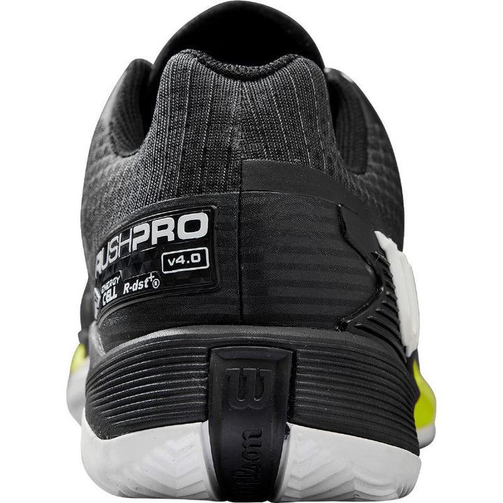 Zapatillas de Pádel de Pádel Wilson Rush Pro 4.0 Clay Negro Blanco Amarillo