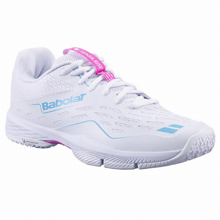 Zapatillas de Pádel de Pádel Babolat Sensa Rise Blanco Rosa Mujer