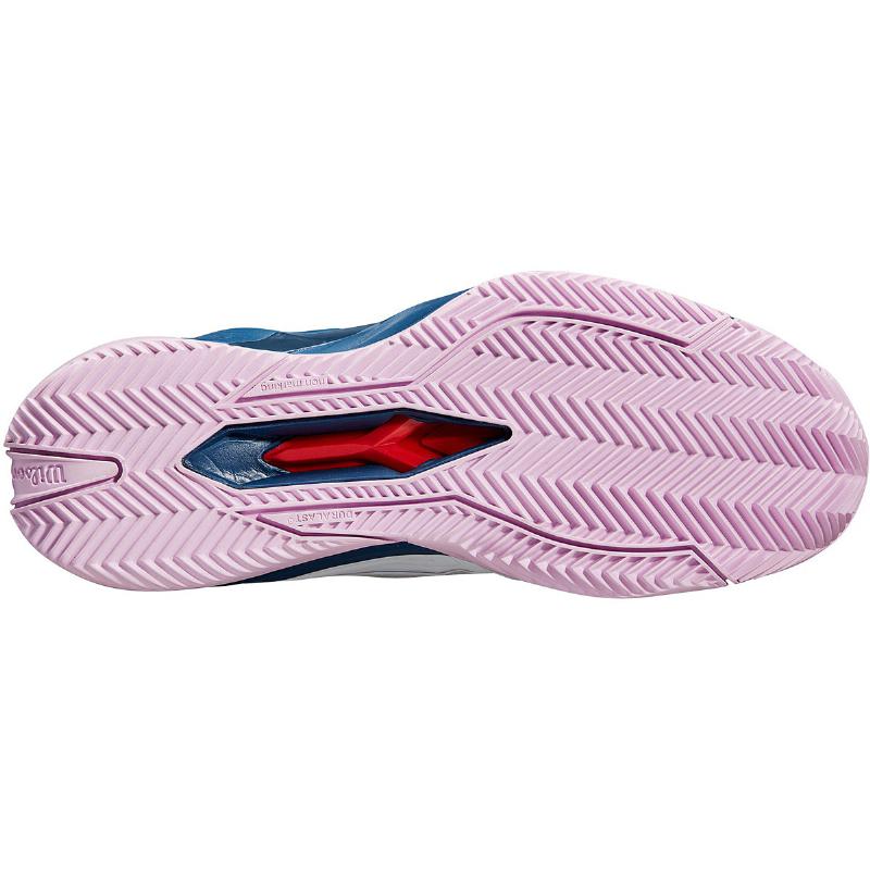 Zapatillas de Pádel de Pádel Wilson Rush Pro 4.5 Clay Blanco Azul Mujer