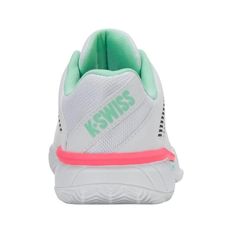 Zapatillas de Padel Kswiss Express Light 3 HB Clay Blanco Menta Rosa Mujer
