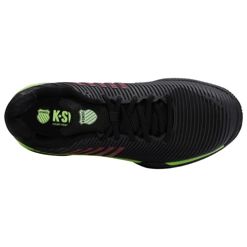 Zapatillas de Padel Kswiss Hypercourt Express 2 HB Clay Negro Verde Neon