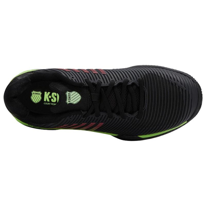 Zapatillas de Padel Kswiss Hypercourt Express 2 HB Clay Negro Verde Neon