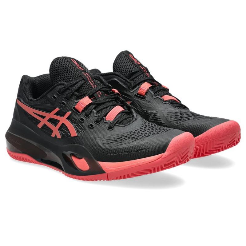 Zapatillas de Padel Asics Gel Resolution X Clay Negro Rojo Mujer