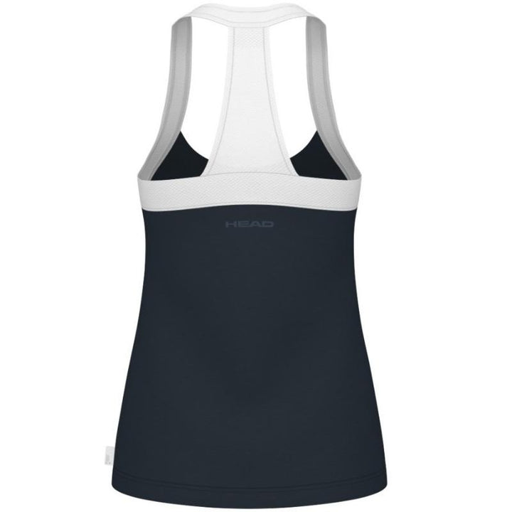 Camiseta Head Play Tech Azul Marino Blanco Mujer