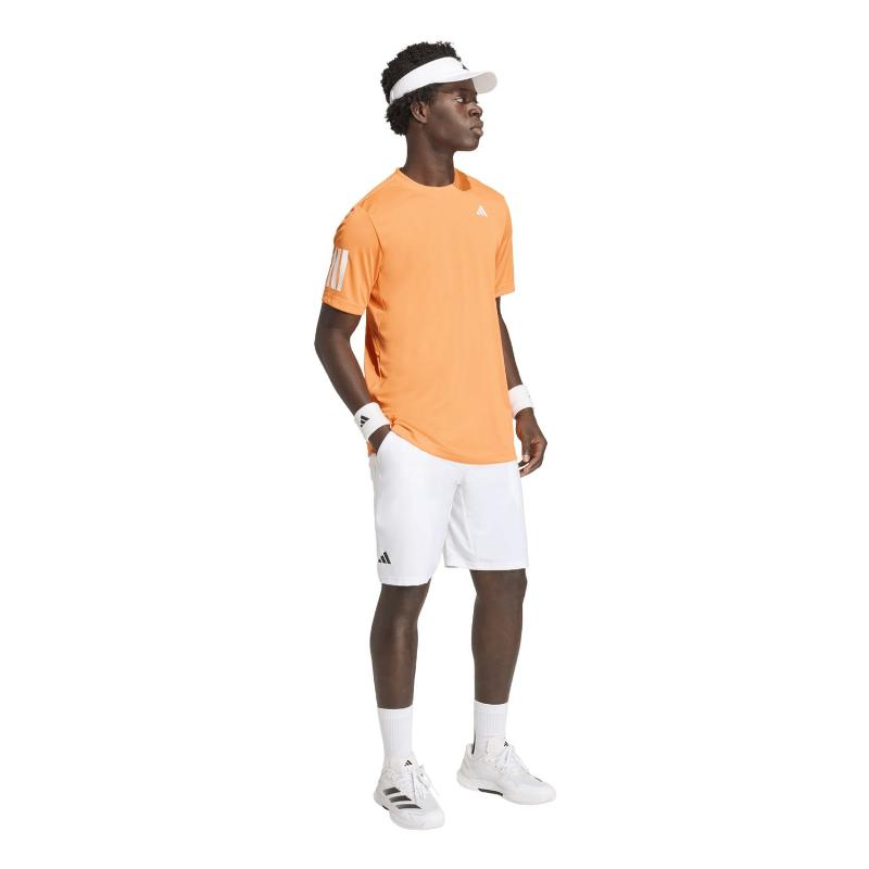Camiseta Adidas Club 3 Stripes Naranja