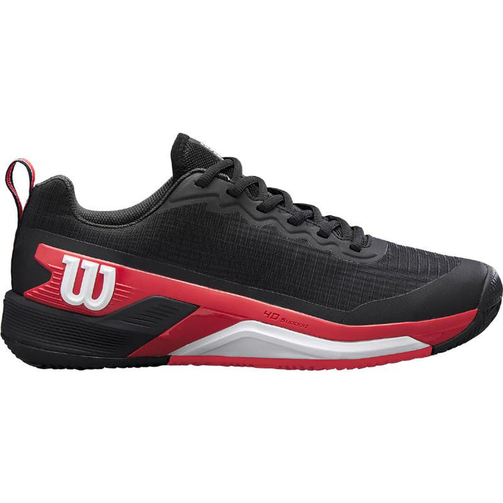 Zapatillas de Padel Wilson Rush Pro 4.5 Clay Negro Rojo Blanco