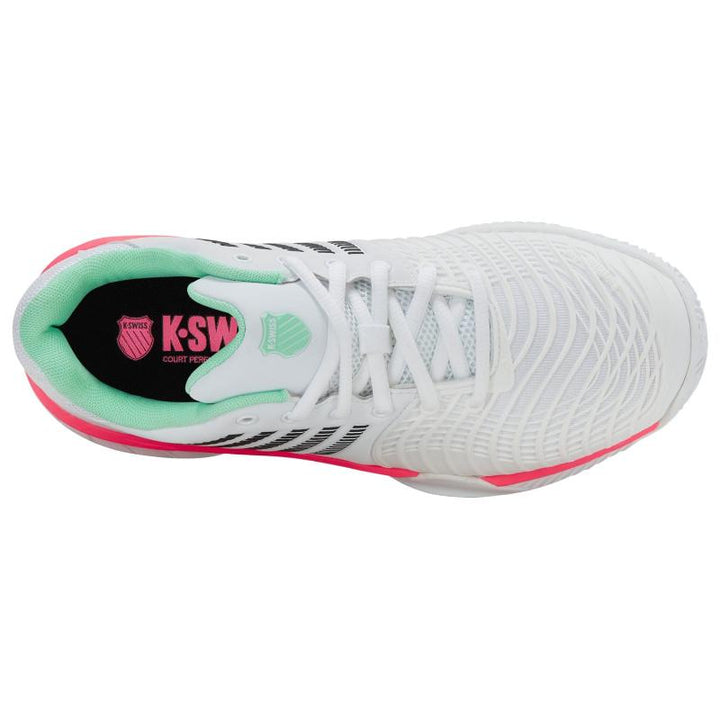 Zapatillas de Padel Kswiss Express Light 3 HB Clay Blanco Menta Rosa Mujer