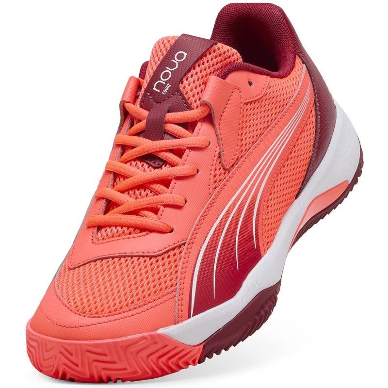 Zapatillas de Pádel de Pádel Puma Nova Court Rojo Burdeos Blanco