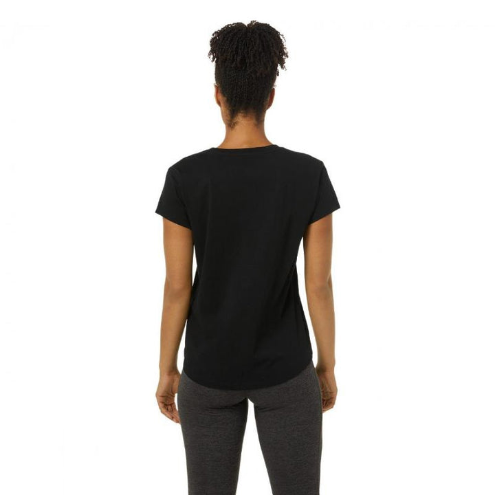 Camiseta Asics Big Logo Tee Negro Mujer