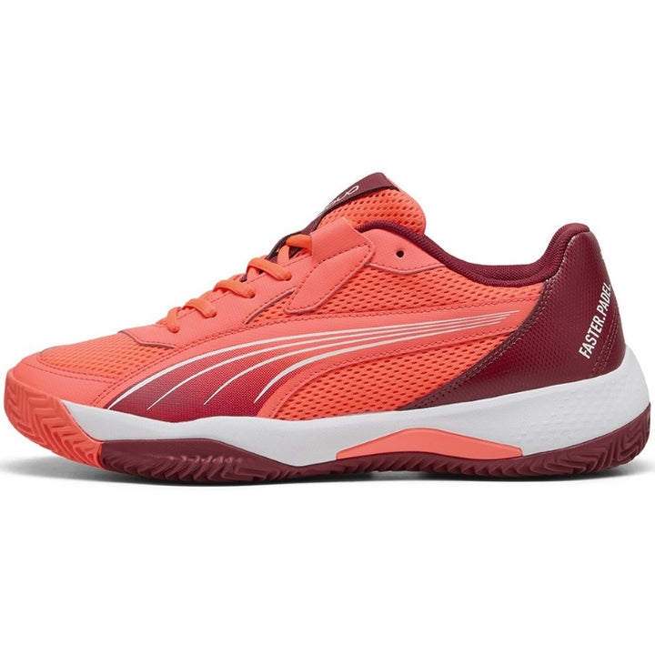 Zapatillas de Pádel de Pádel Puma Nova Court Rojo Burdeos Blanco