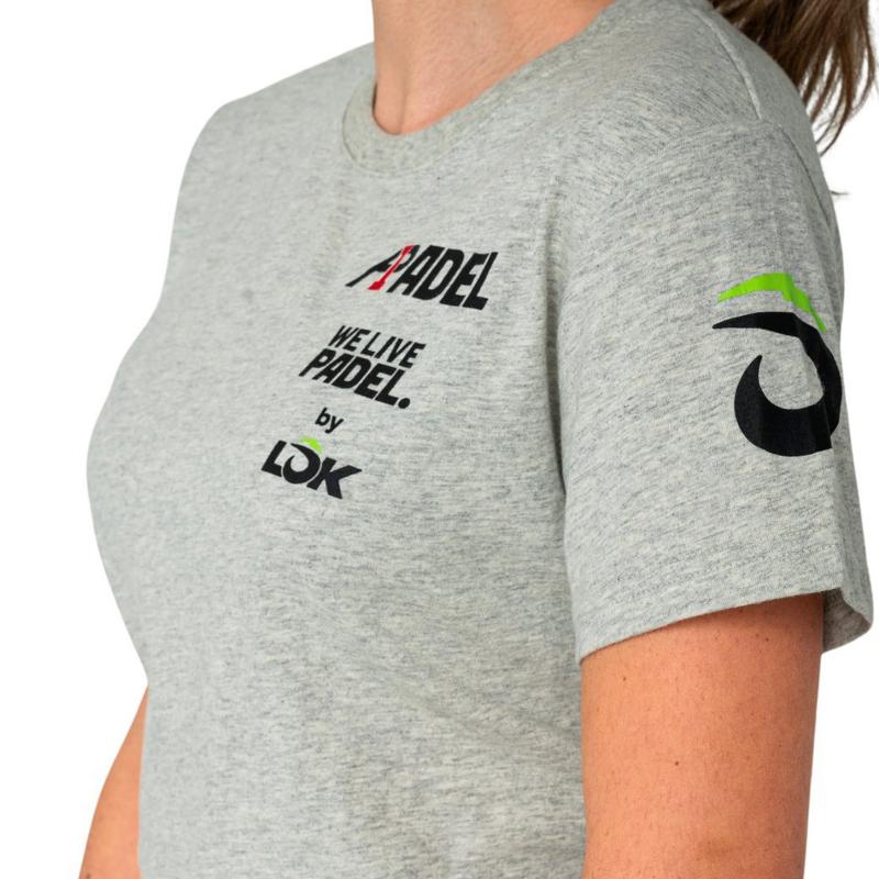 Camiseta Lok A1 Padel Bridger Gris Melange Mujer