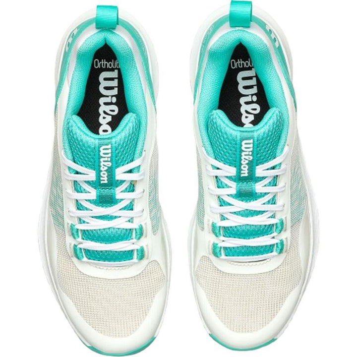 Zapatillas de Padel Wilson Hurakn Pro V2 Blanco Turquesa Mujer
