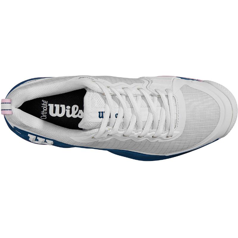 Zapatillas de Pádel de Pádel Wilson Rush Pro 4.5 Clay Blanco Azul Mujer