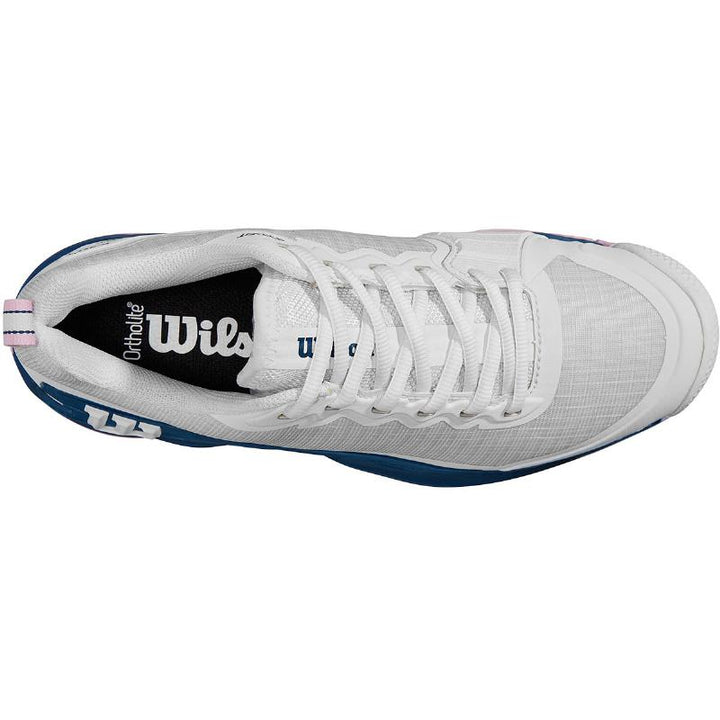 Zapatillas de Pádel de Pádel Wilson Rush Pro 4.5 Clay Blanco Azul Mujer