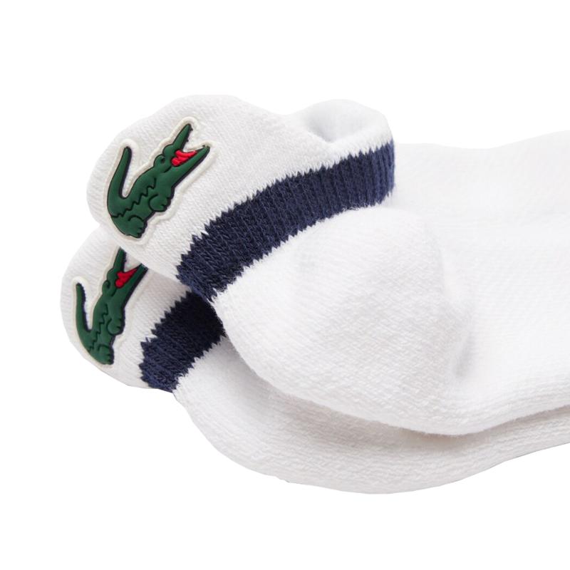 Calcetines Lacoste Sport Corte Bajo Blanco Marino 1 Par