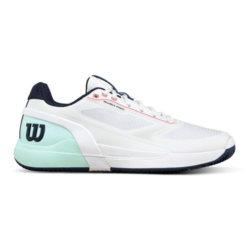 Zapatillas de Padel Wilson Rush Pro 5 Clay Blanco Aguamarina