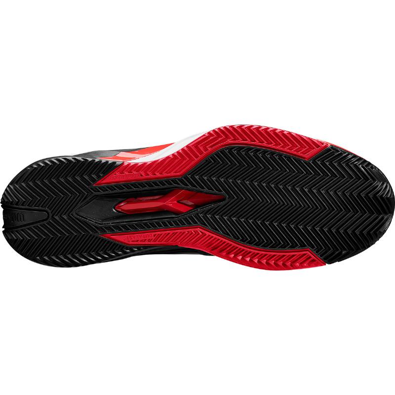 Zapatillas de Padel Wilson Rush Pro 4.5 Clay Negro Rojo Blanco