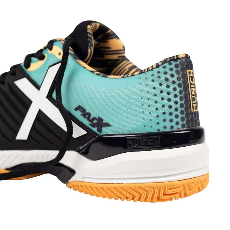 Zapatillas de Padel Munich Padx 61 Negro Turquesa