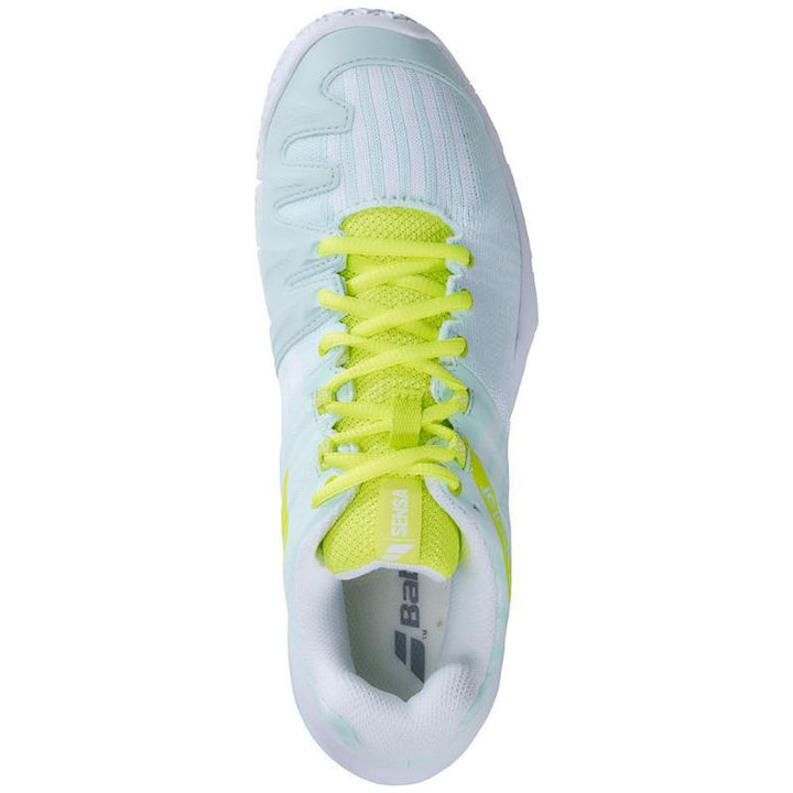 Zapatillas de Padel Babolat Sensa Azul Amarillo Fluor Mujer