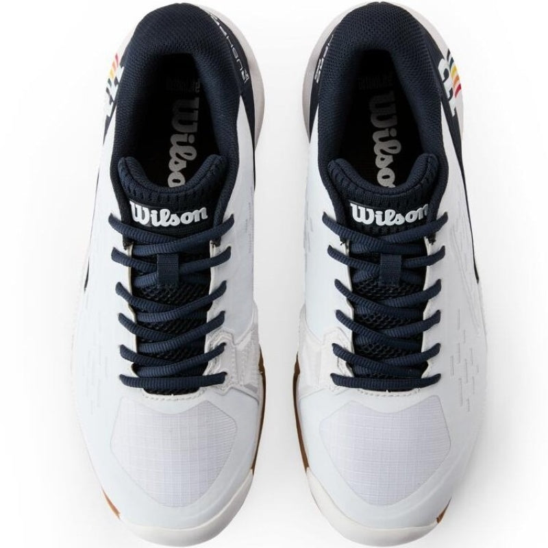 Zapatillas de Padel Wilson Rush Pro Ace Clay Blanco Azul Marino
