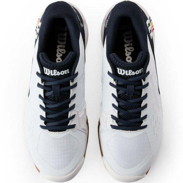 Zapatillas de Padel Wilson Rush Pro Ace Clay Blanco Azul Marino