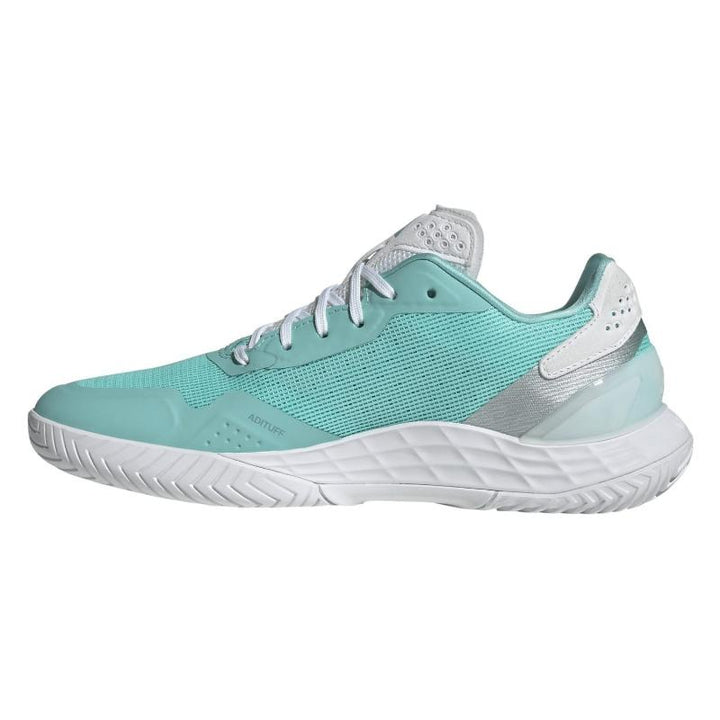 Zapatillas de Padel Adidas Defiant Speed 2 Azul Aqua Plata Mujer