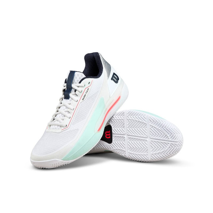 Zapatillas de Padel Wilson Rush Tour 5 Clay Blanco Aqua Coral