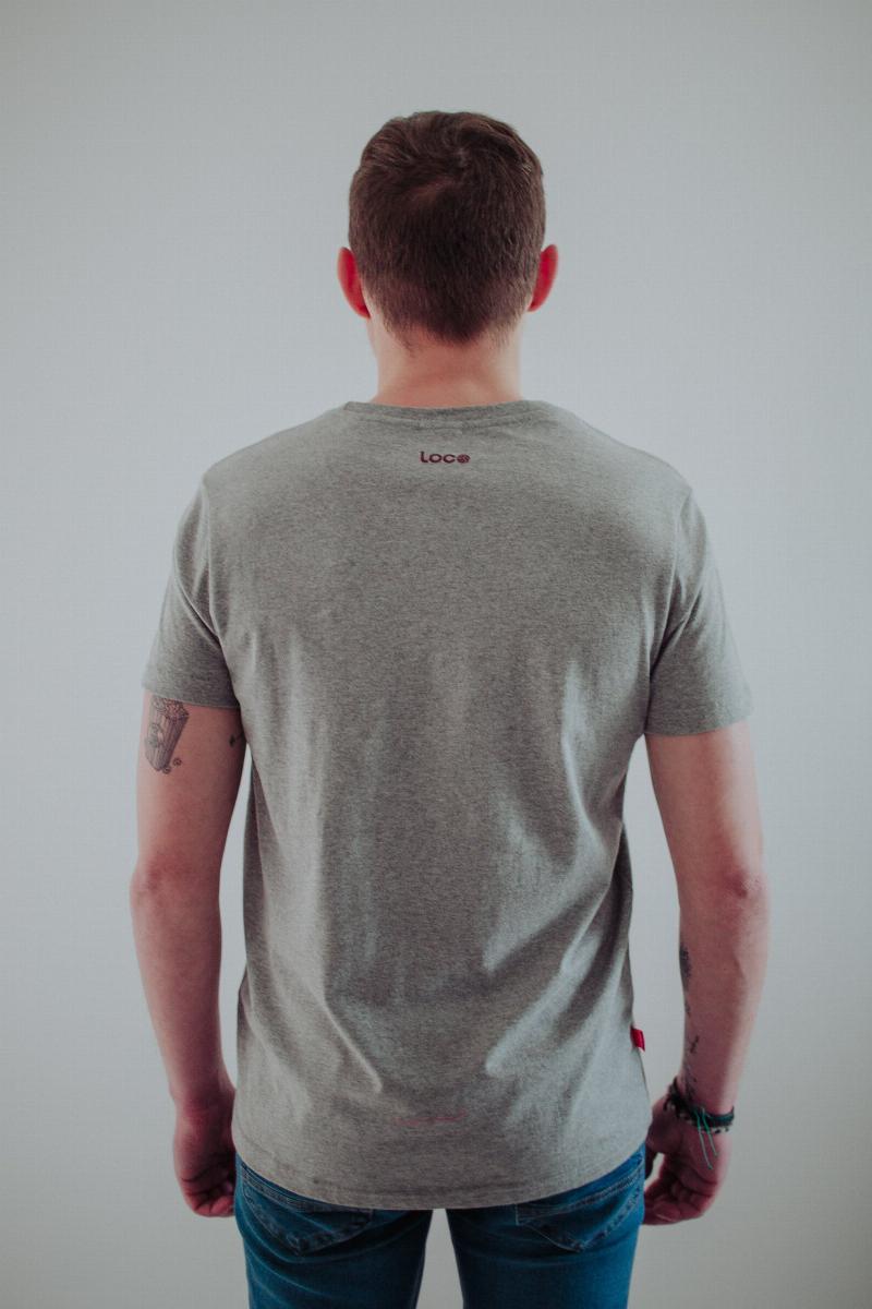 Camiseta Loco Originale Gris Burgundy
