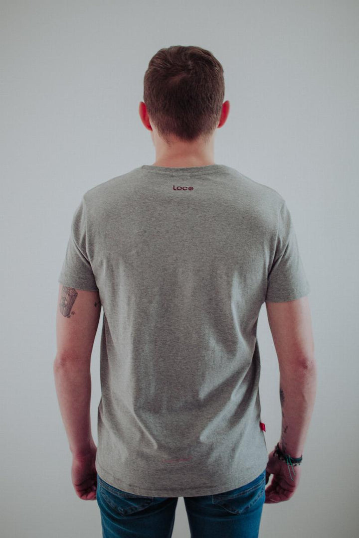 Camiseta Loco Originale Gris Burgundy
