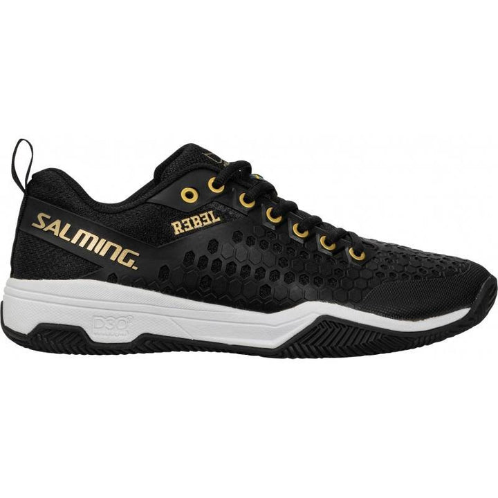 Zapatillas de Padel Salming Rebel Negro Blanco Dorado