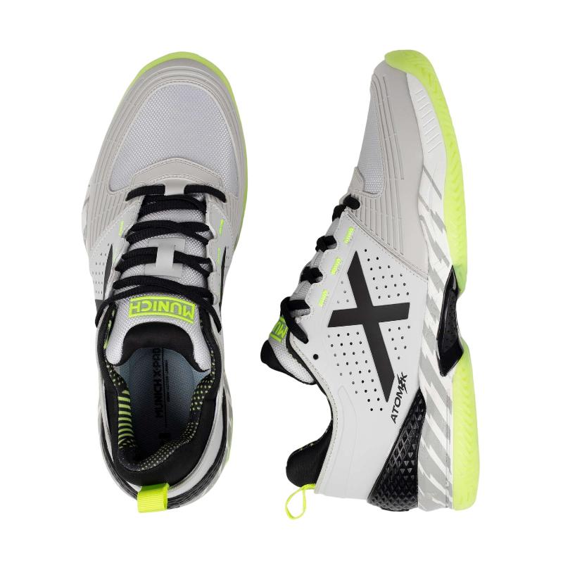 Zapatillas de Padel Munich Atomik 50 Gris Amarillo Fluor