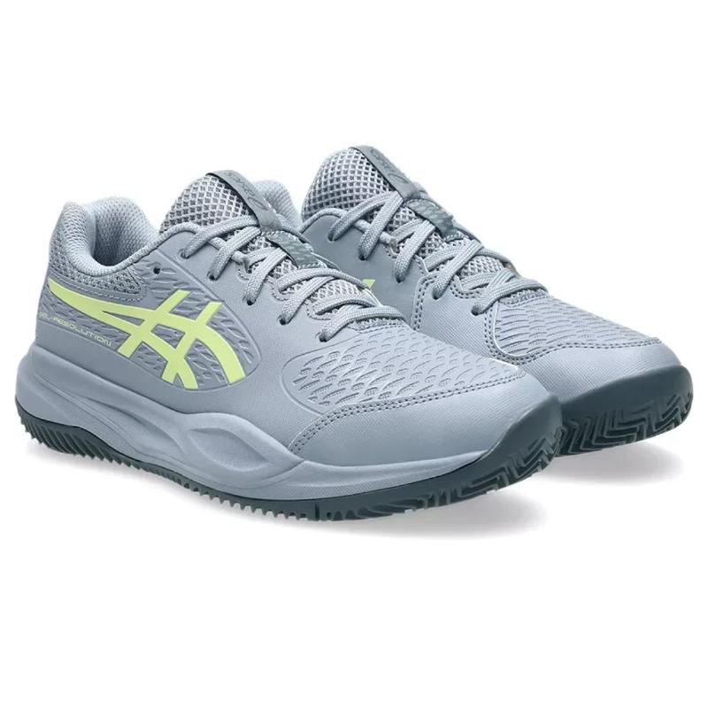Zapatillas de Padel Asics Gel Resolution X Clay GS Gris Azul Pistacho Junior