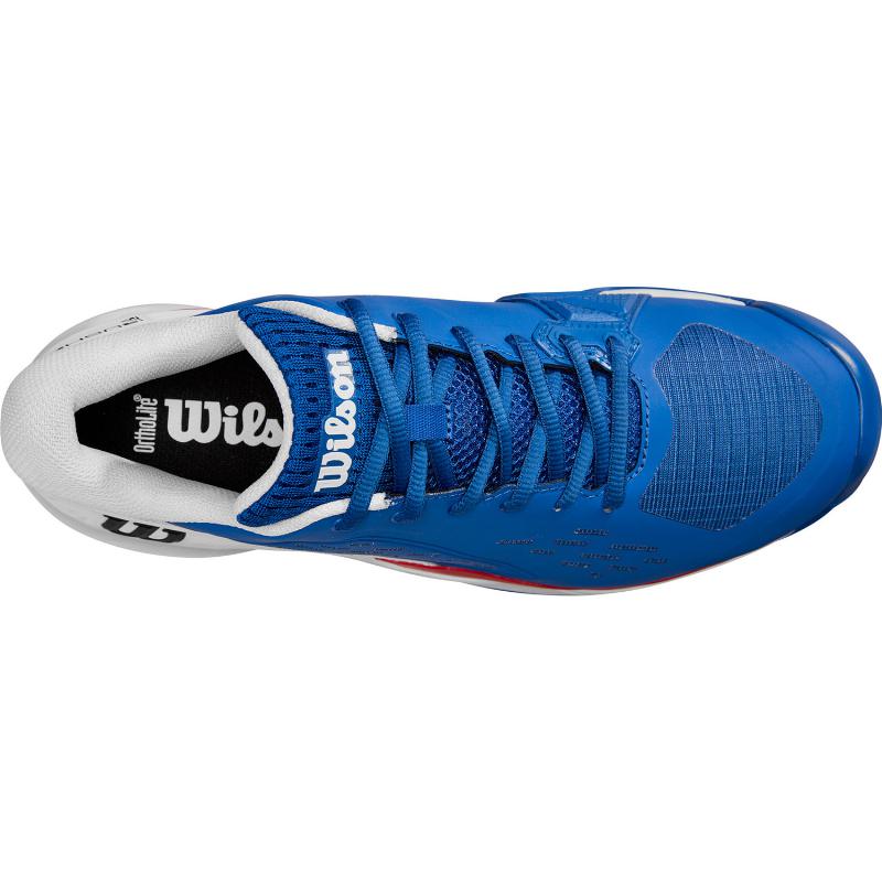 Zapatillas de Padel Wilson Rush Pro Ace Clay Azul Blanco Rojo