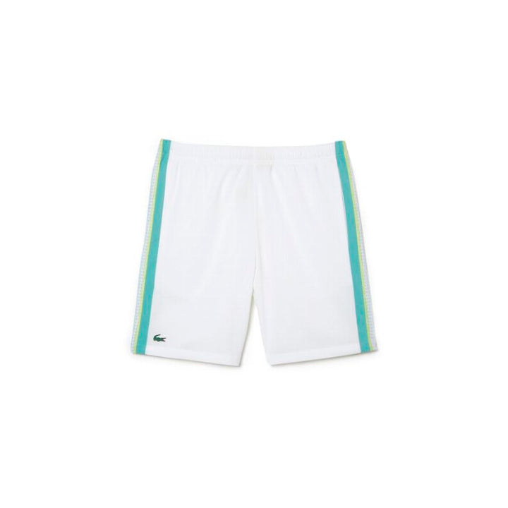 Short Lacoste Poliester Reciclado Blanco Verde