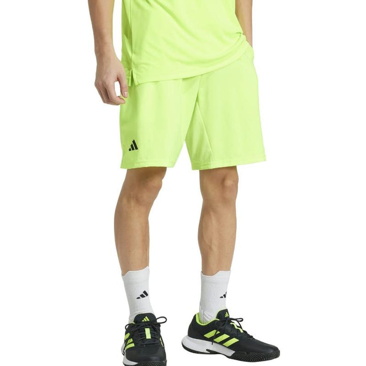Short Adidas Club 3 Stripes Lucid Limon Negro