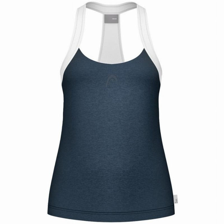 Camiseta Head Play Tech Azul Marino Blanco Mujer